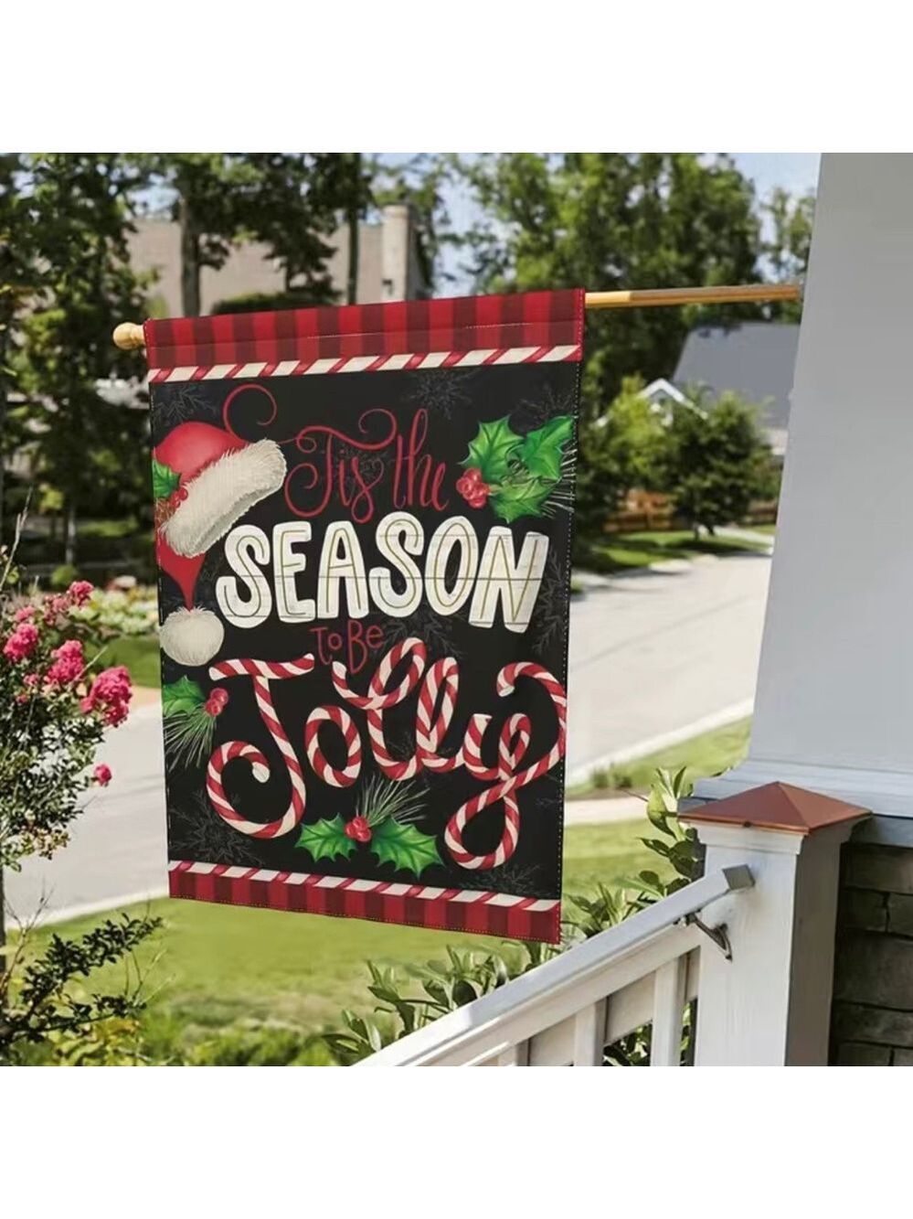 New Jolly Christmas Season Garden Flag 18x12